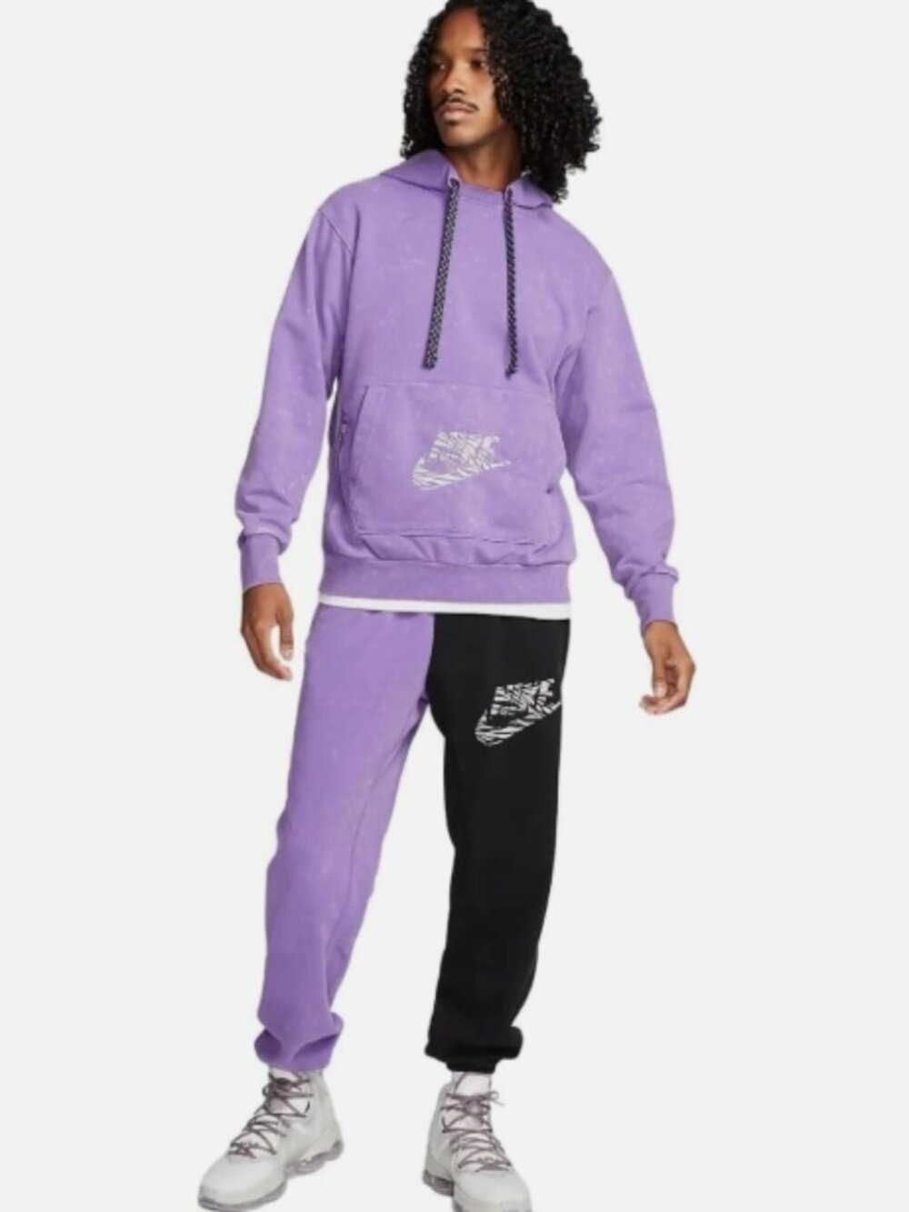Nike Standard Issue Men's Premium Basketball Pants (Black/Action Grape) Size 2XL